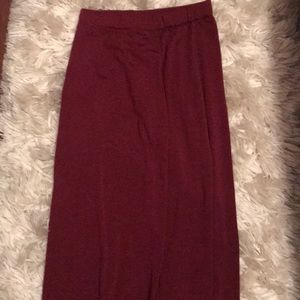 Burgundy maxi skirt